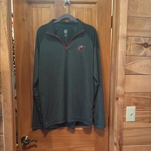 NHL Black and Red Quarter-Zip Pullover